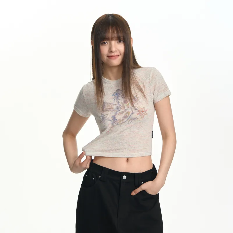 TGNS T Shirt Women's Multicolor Dots White-5