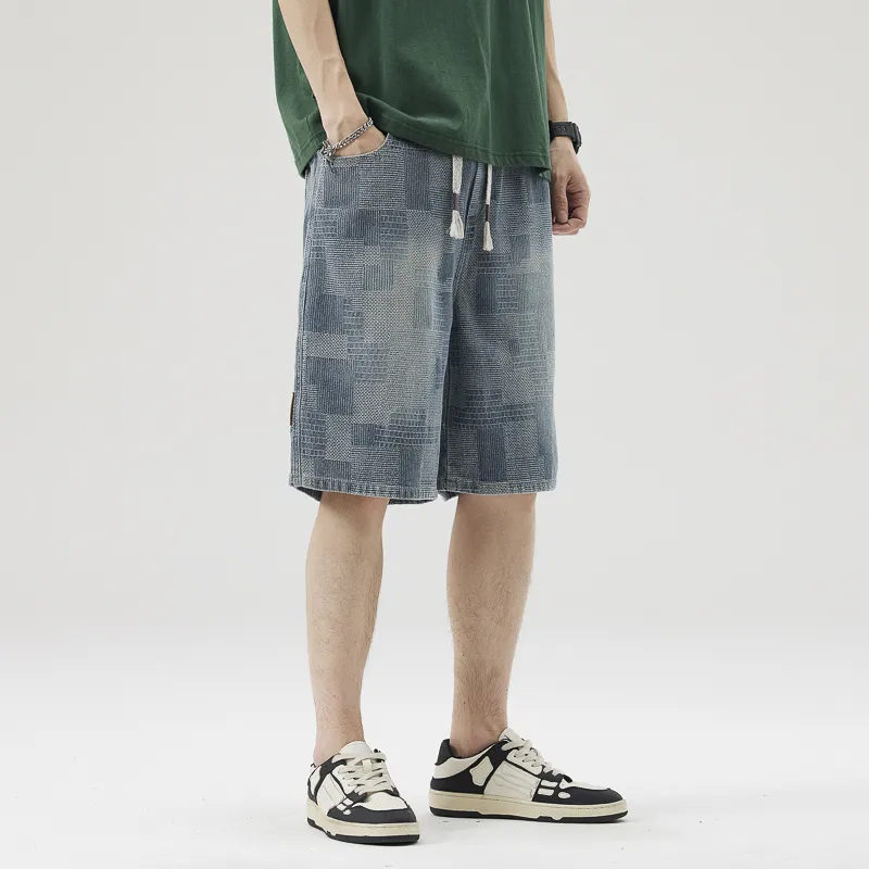 M-MAICCO Denim Shorts Men Blue-3