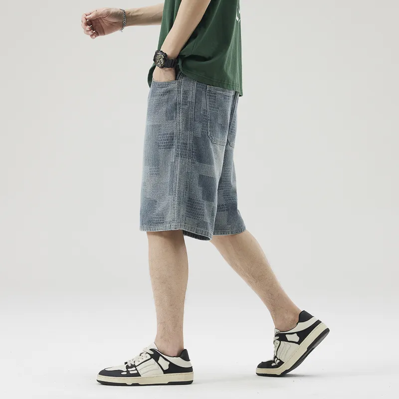 M-MAICCO Denim Shorts Men Blue-7