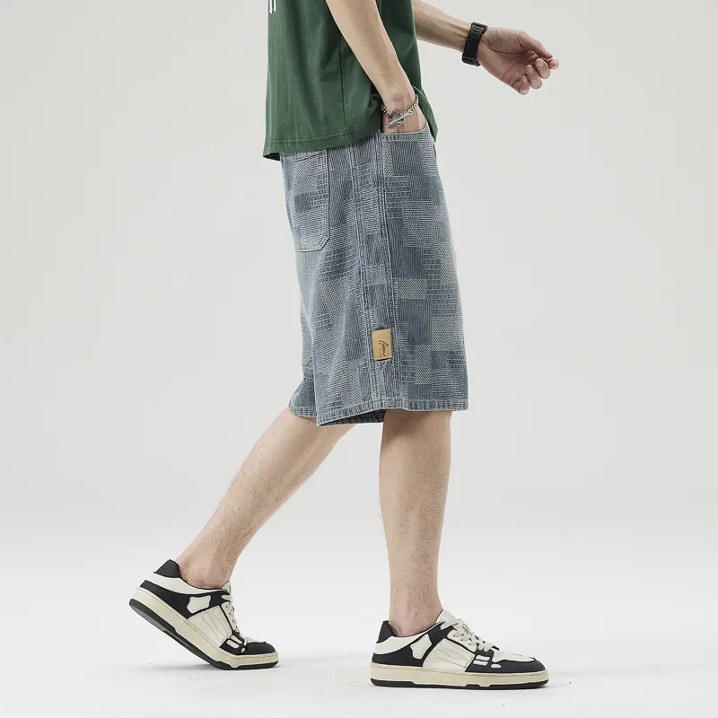 M-MAICCO Denim Shorts Men Blue-8