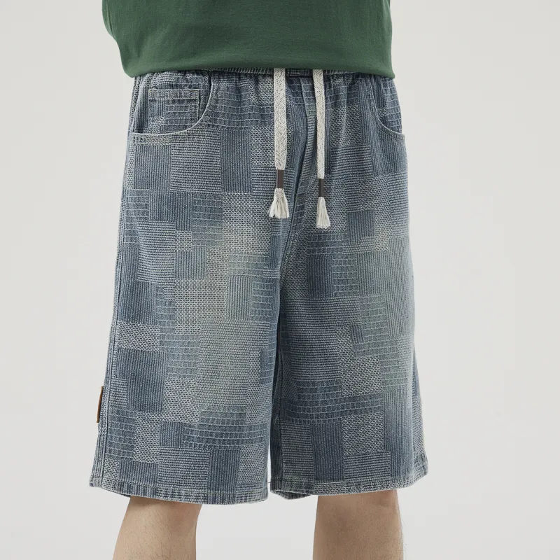 M-MAICCO Denim Shorts Men Blue-4