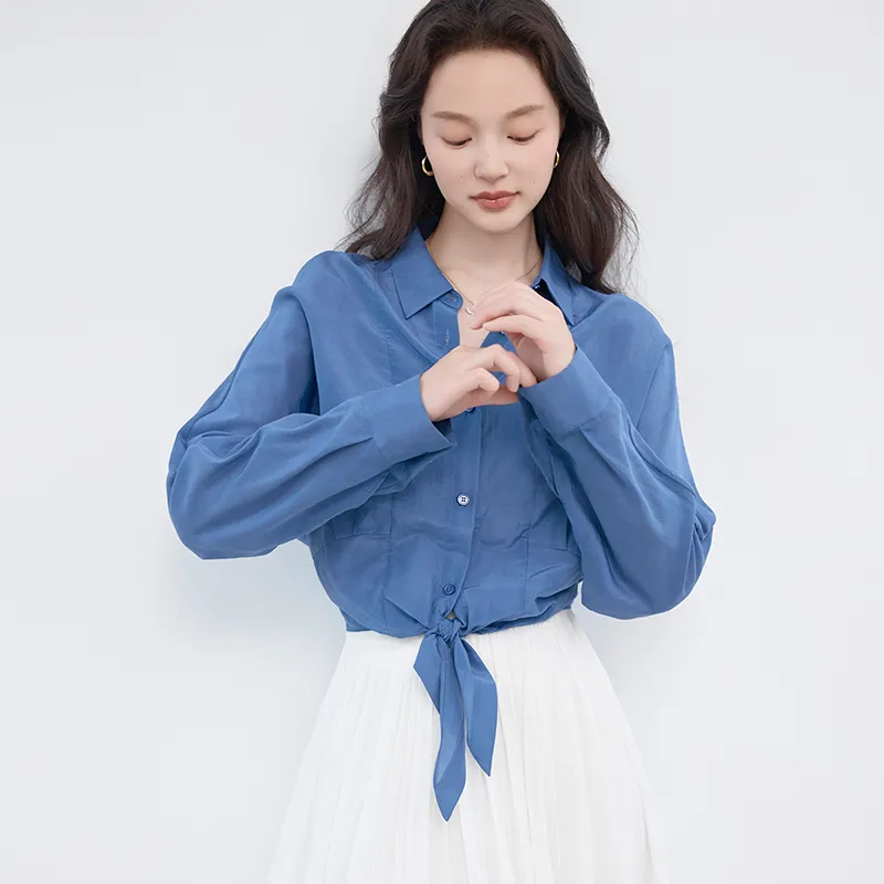 SNOWFORTE Shirts Women's Denim Blue-3