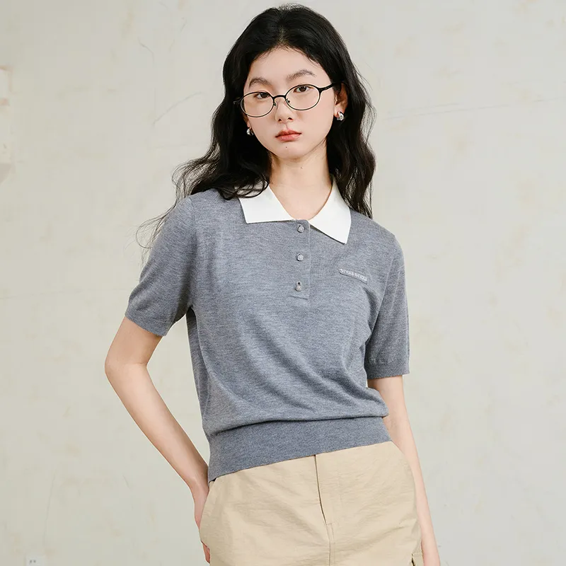 SNOWFORTE Polo Shirt Women's Gray-3