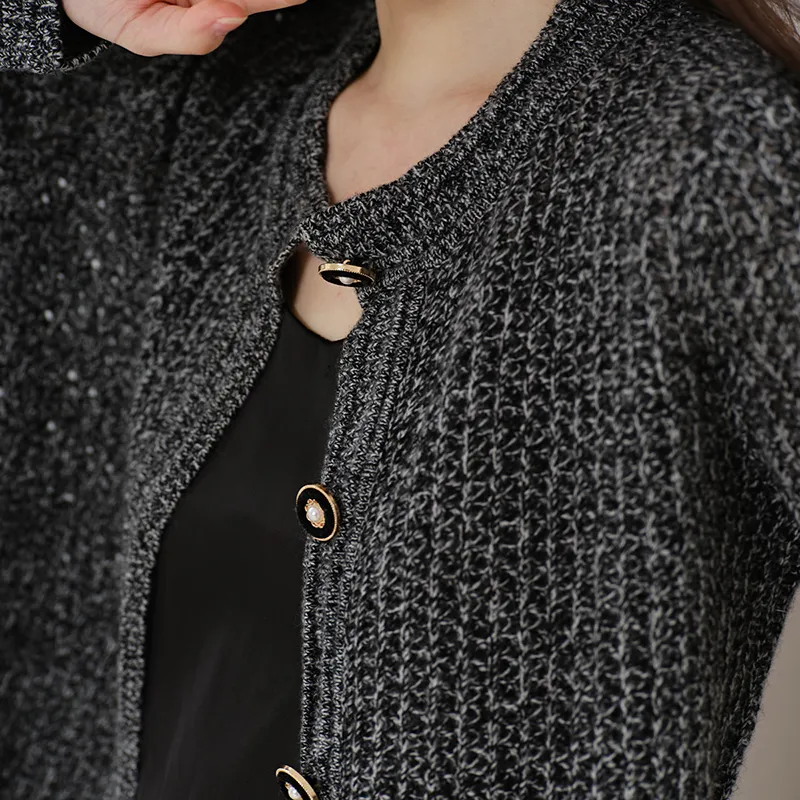 SNOWFORTE Cashmere Sweater Women's Starry Gray-1