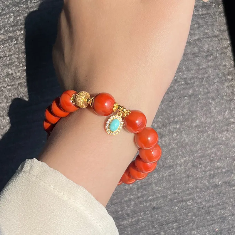 MUXIYUAN Southern Red Agate Bracelets Women's-2