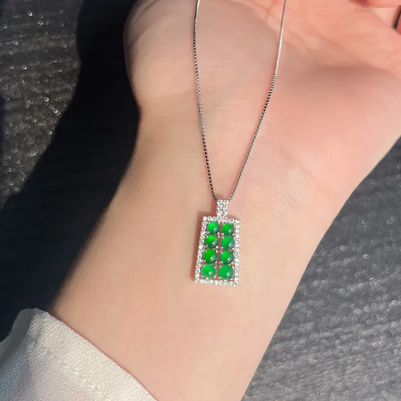 MUXIYUAN Glass Type Jade Jadeite Necklaces Unisex-4