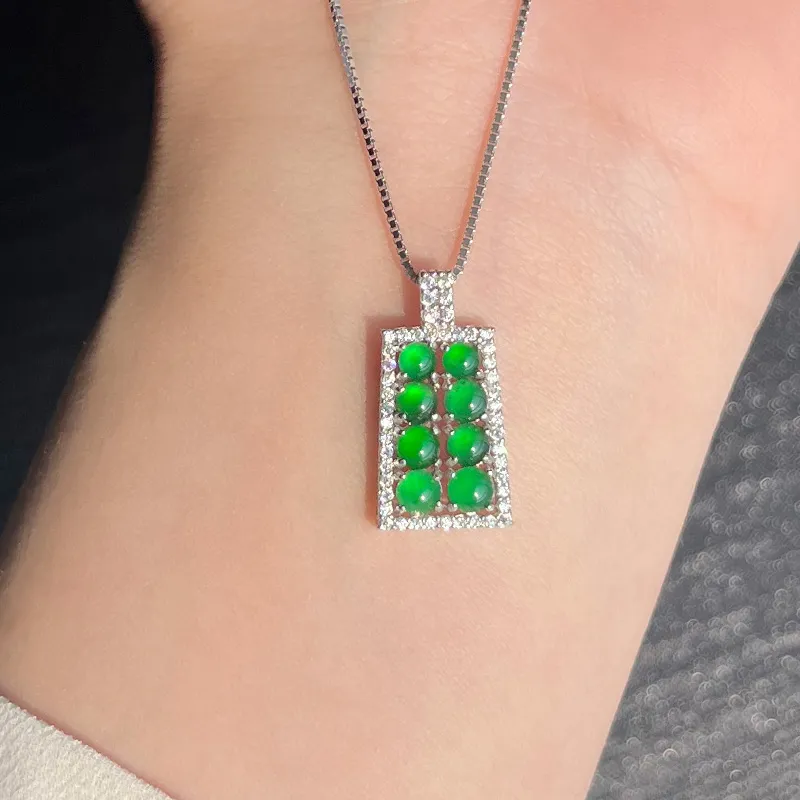 MUXIYUAN Glass Type Jade Jadeite Necklaces Unisex-1
