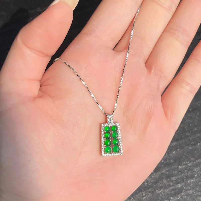 MUXIYUAN Glass Type Jade Jadeite Necklaces Unisex-2