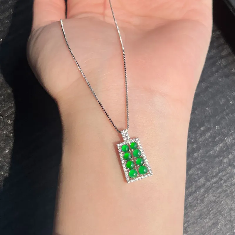 MUXIYUAN Glass Type Jade Jadeite Necklaces Unisex-5