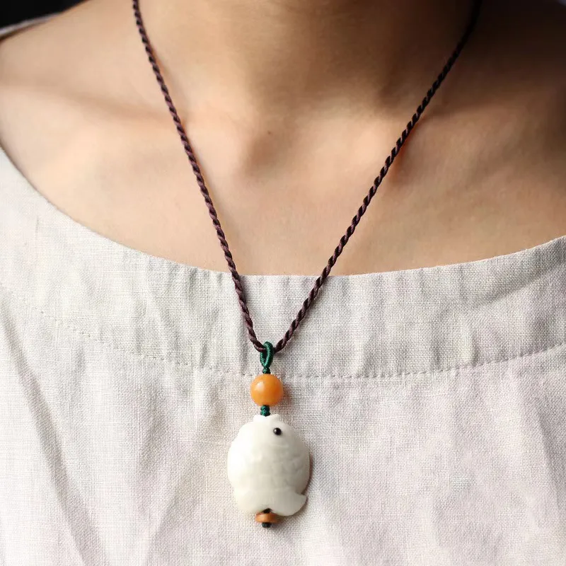JIYAO Bodhi Seed Necklaces Unisex-1