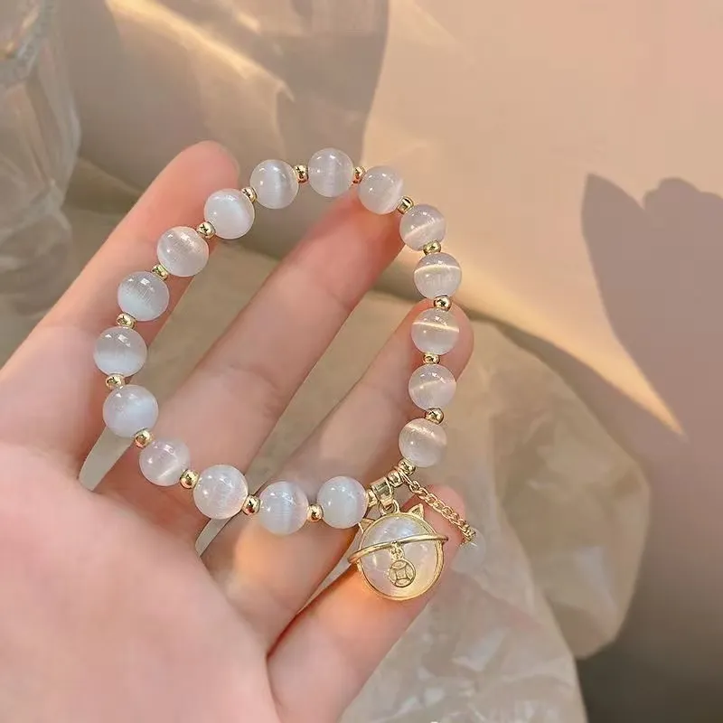 JIYAO Glass Cat Eye Bracelets Unisex-3