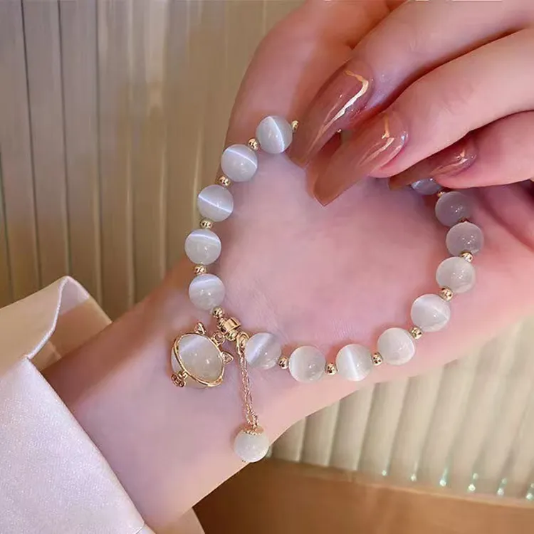 JIYAO Glass Cat Eye Bracelets Unisex-2