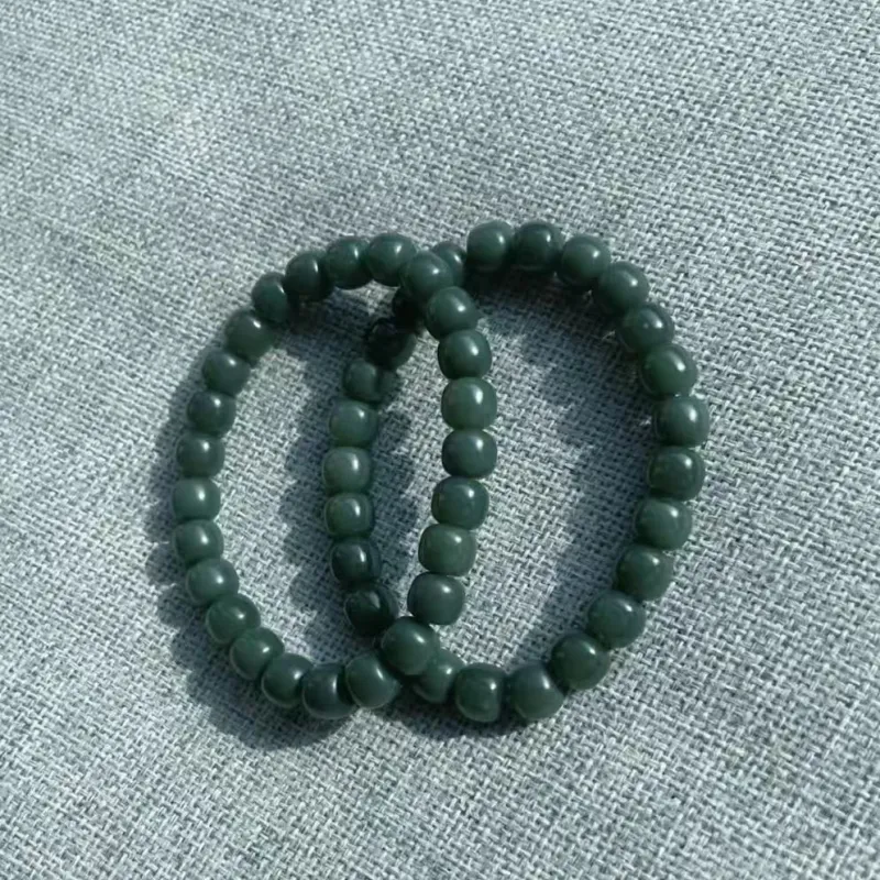JIYAO Hetian Jade Bracelets Green Jade Unisex-2