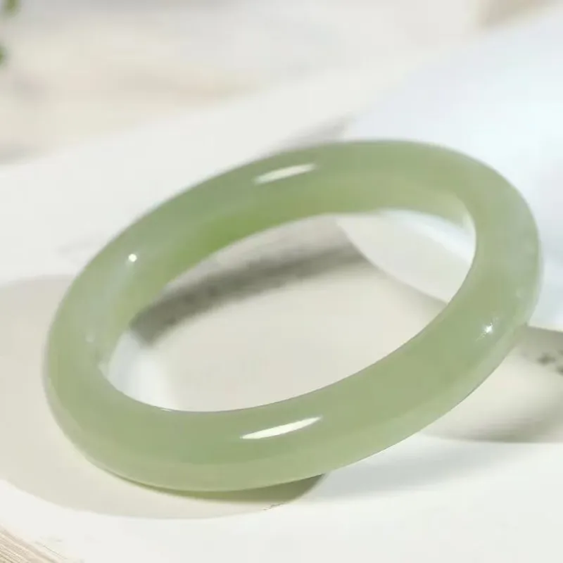 JIYAO Hetian Jade Bangles Green Jade Women's-1