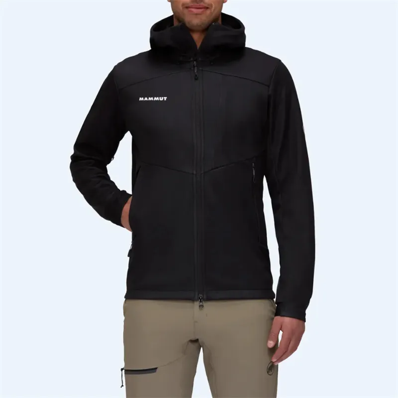 MAMMUT Clion Jackets Coats Unisex Black Comes With Necklace-2