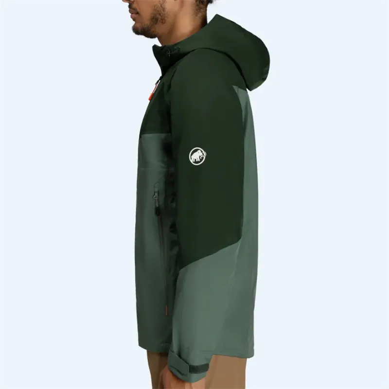 MAMMUT Convey Tour HS Windbreaker Jackets Unisex Forest Green+Comes With Necklace-3