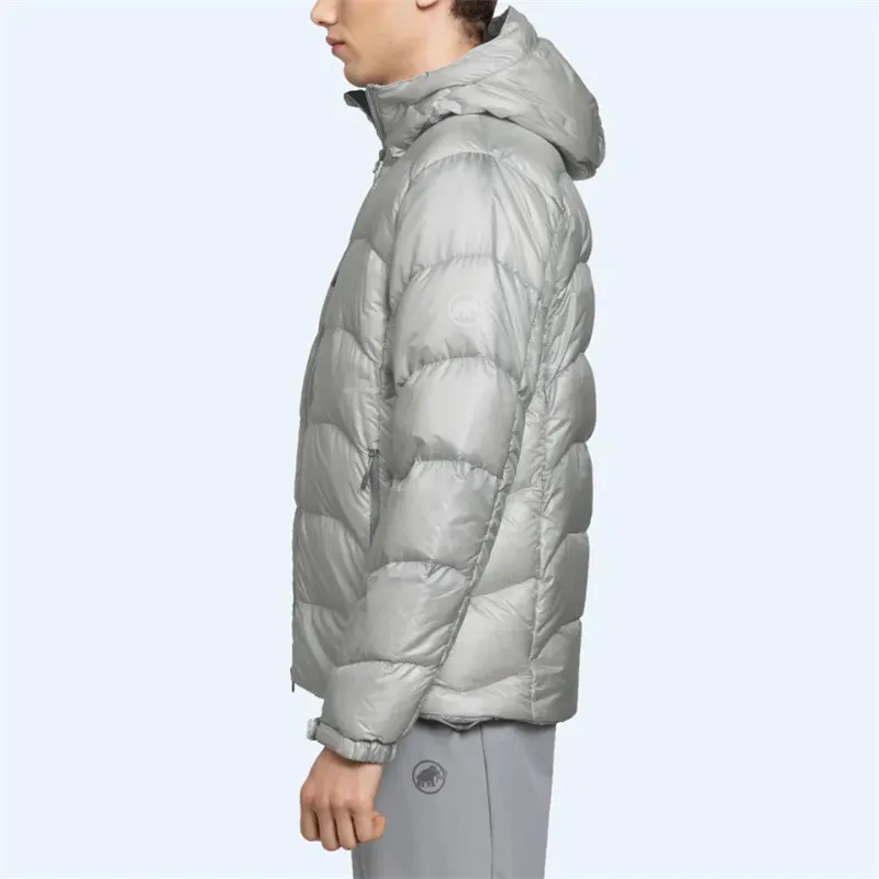 MAMMUT Gravity Down Jacket Unisex Light Gray Comes With Necklace-2