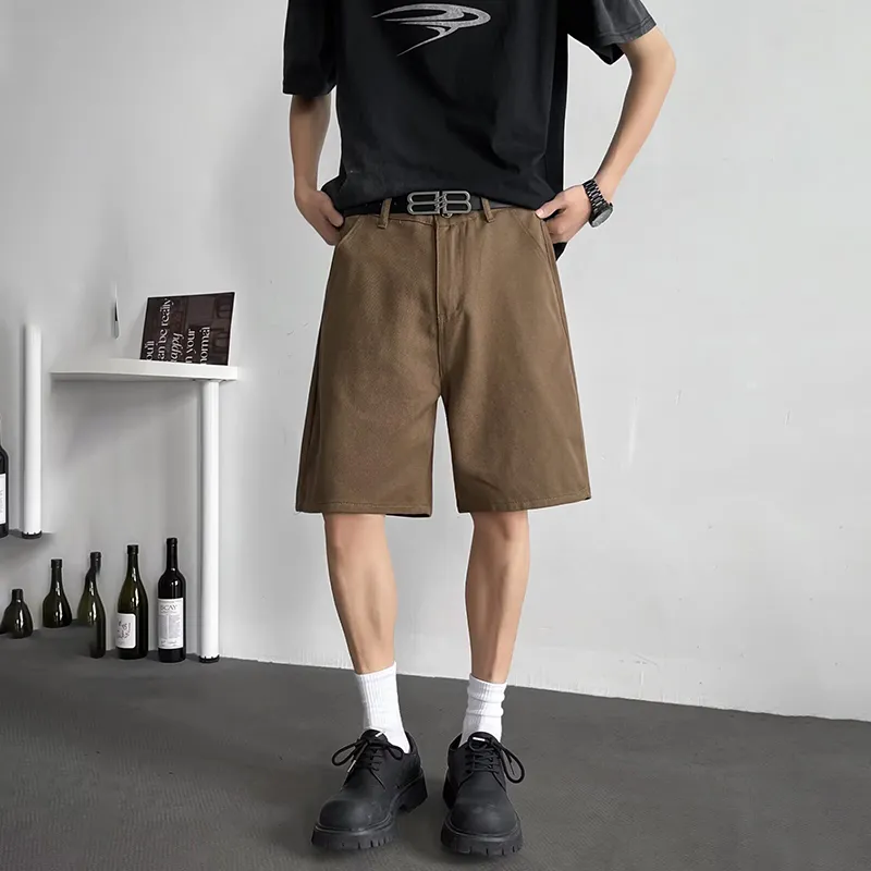TIMD Denim Shorts Men Brown-2