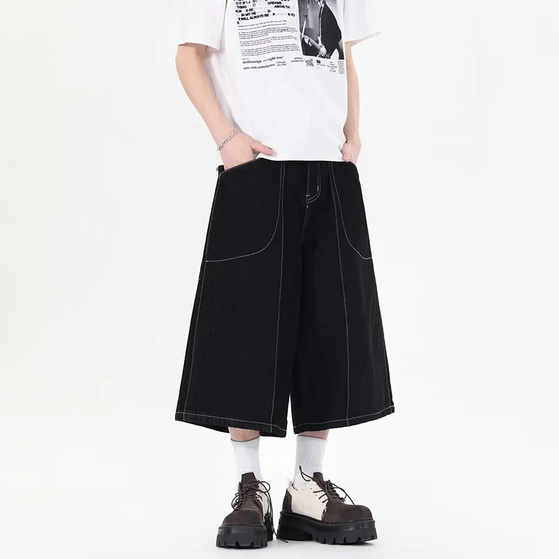 TIMD Denim Shorts Unisex Black-3