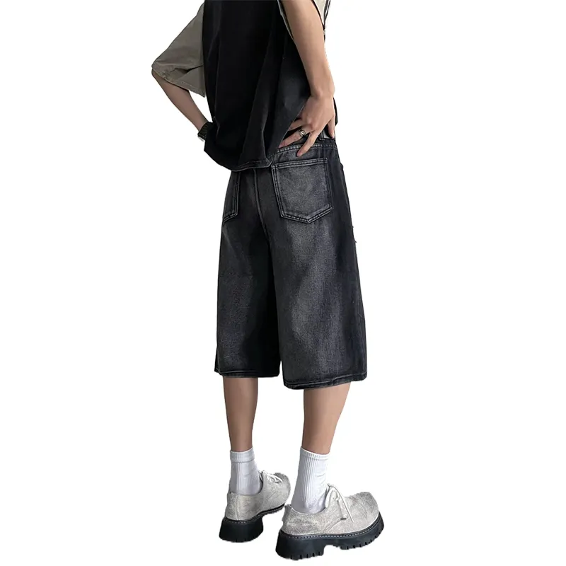 TIMD Denim Shorts Unisex Black-1