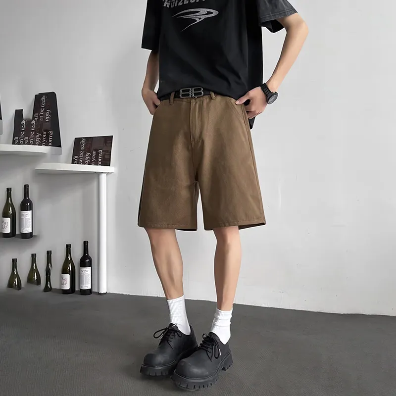 TIMD Denim Shorts Men Brown-4