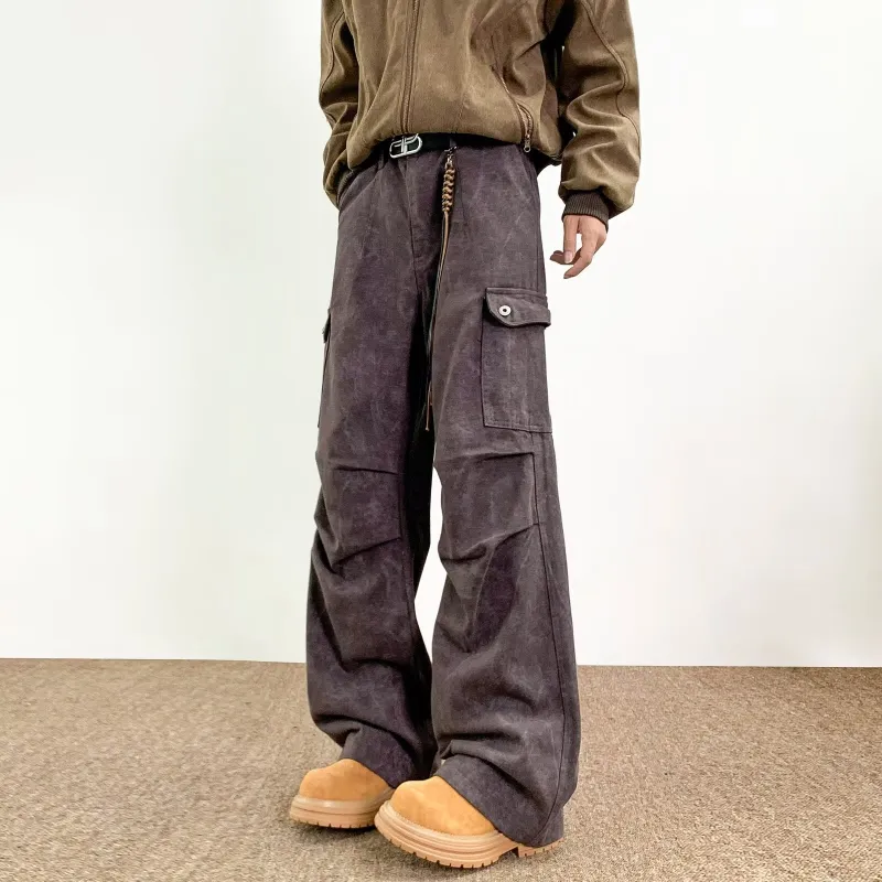 TIMD Casual Pants Men's Black Gray Color-2