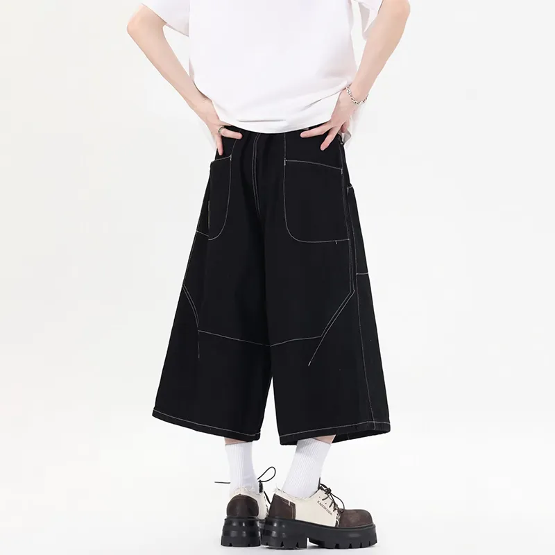 TIMD Denim Shorts Unisex Black-5