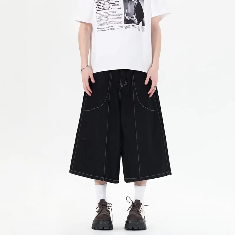 TIMD Denim Shorts Unisex Black-2