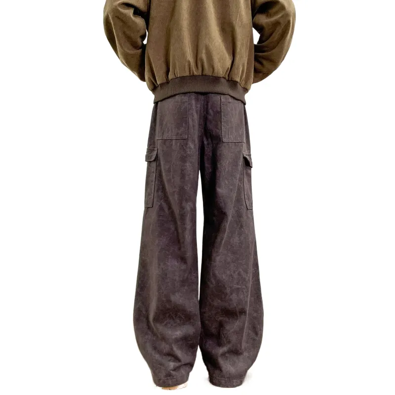 TIMD Casual Pants Men's Black Gray Color-1