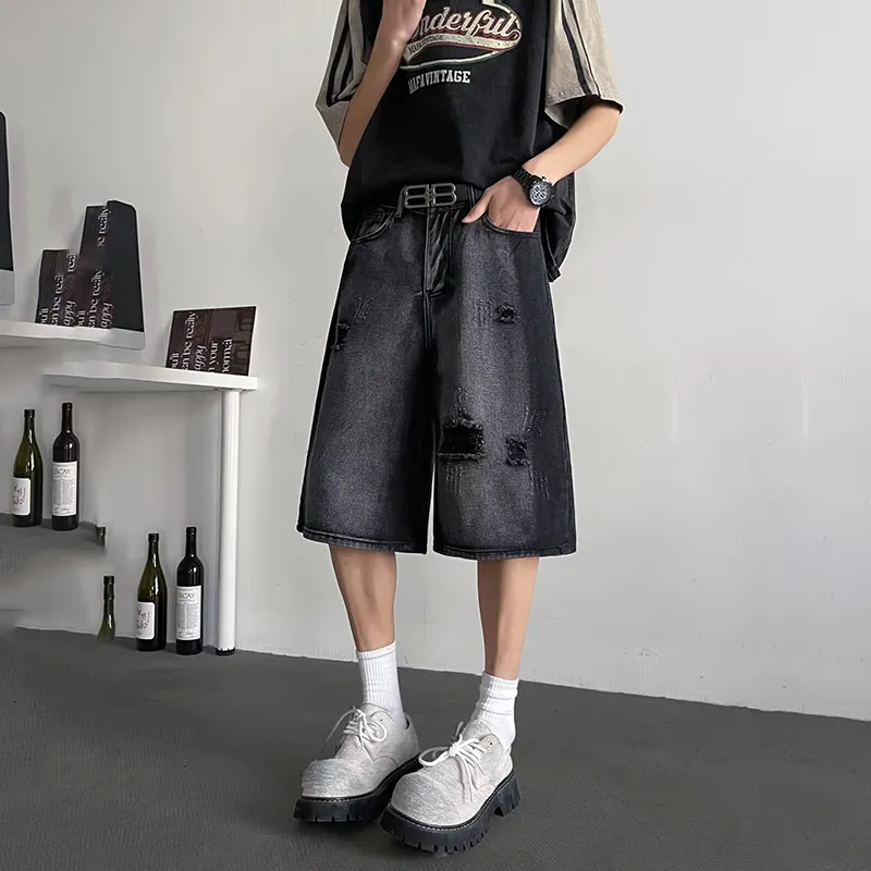 TIMD Denim Shorts Unisex Black-3