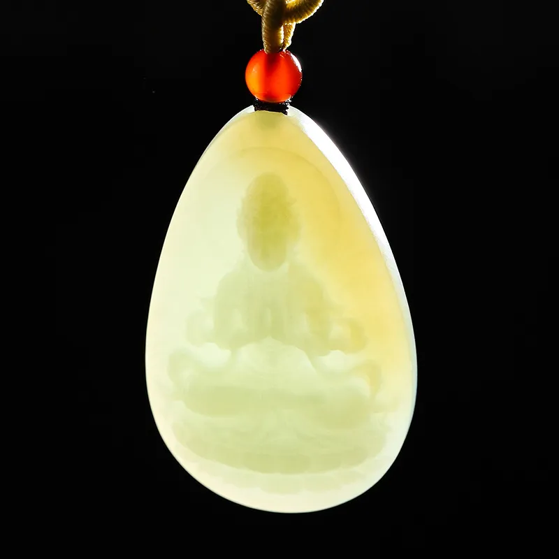 Phoenisess Pendants Pale Greenish White Jade Unisex-4