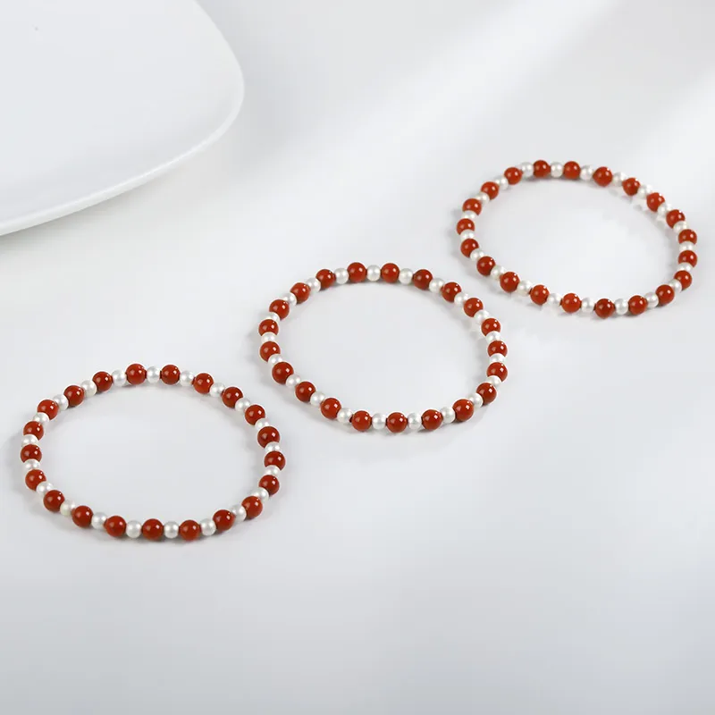 Phoenisess Southern Red Agate Bracelets Women's-4