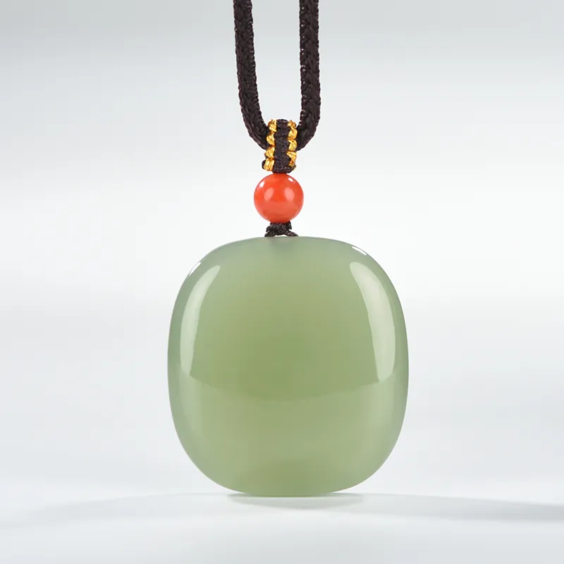 Phoenisess Necklaces Pale Greenish White Jade Unisex-4