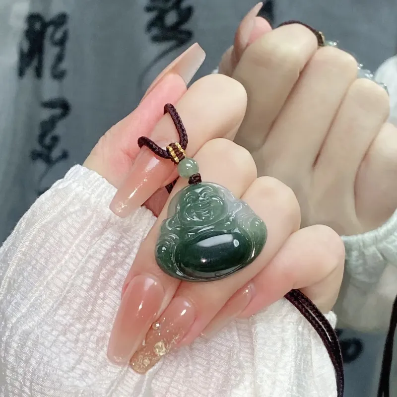 Phoenisess Glutinous Jade Necklaces Women's-50