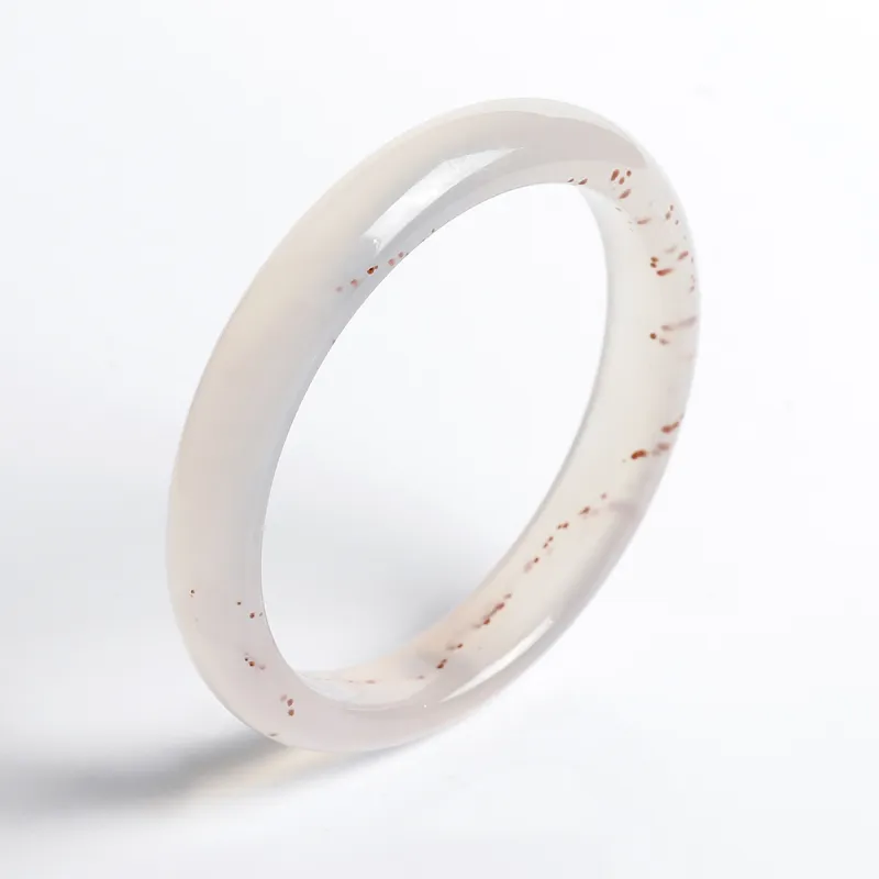 Phoenisess Natural Chalcedony Bangles Women's-5