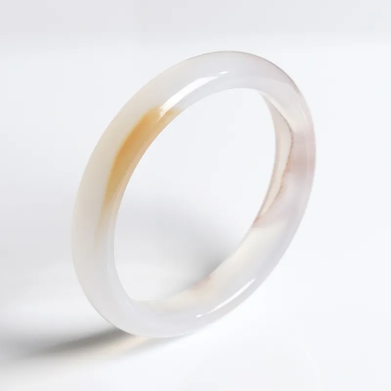 Phoenisess Natural Chalcedony Bangles Women's-5