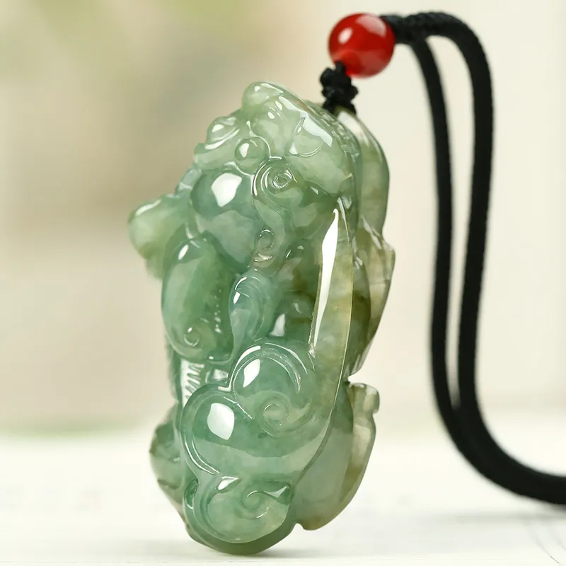 Phoenisess Glutinous Jade Jadeite Necklaces Unisex-2