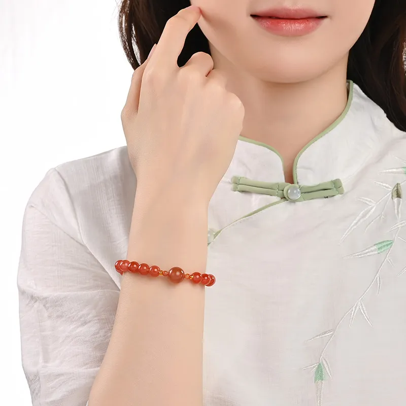 Phoenisess Southern Red Agate Bracelets Women's-5