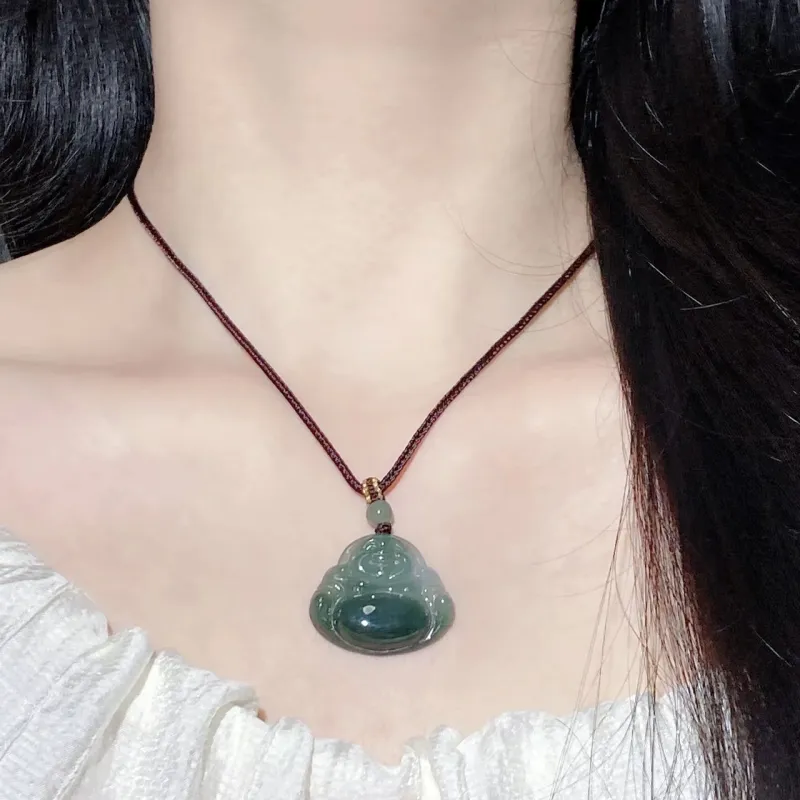 Phoenisess Glutinous Jade Necklaces Women's-51