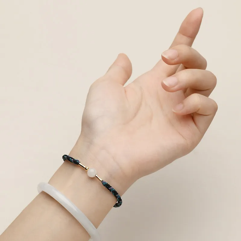 Phoenisess Bracelets Pale Greenish White Jade Unisex-2