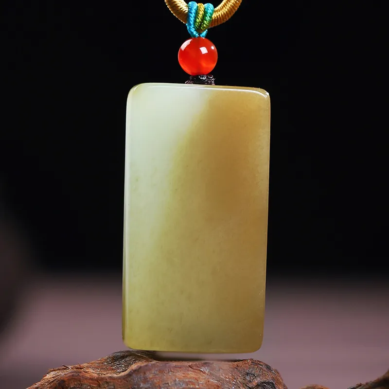 Phoenisess Hetian Jade Pendants Pale Greenish White Jade Unisex-3