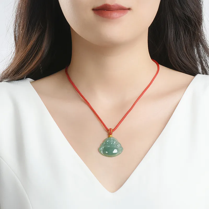 Phoenisess Glutinous Jade Necklaces Women's-41