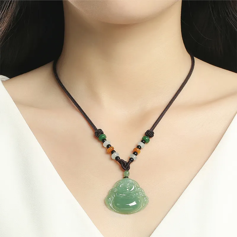Phoenisess Glutinous Jade Necklaces Women's-29