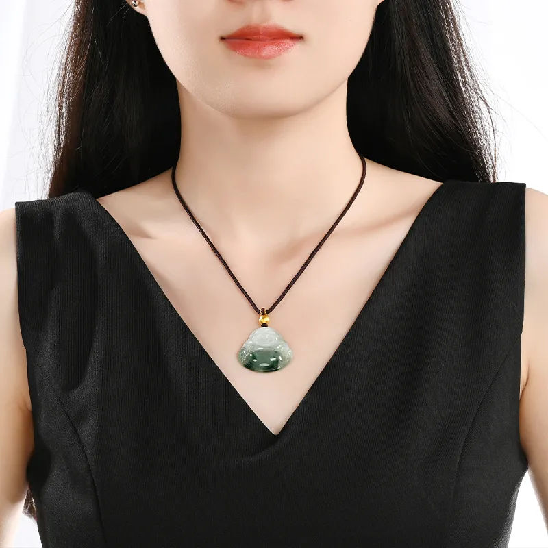 Phoenisess Glutinous Jade Necklaces Women's-25