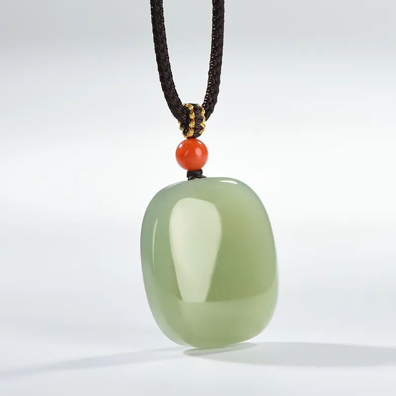 Phoenisess Necklaces Pale Greenish White Jade Unisex-5