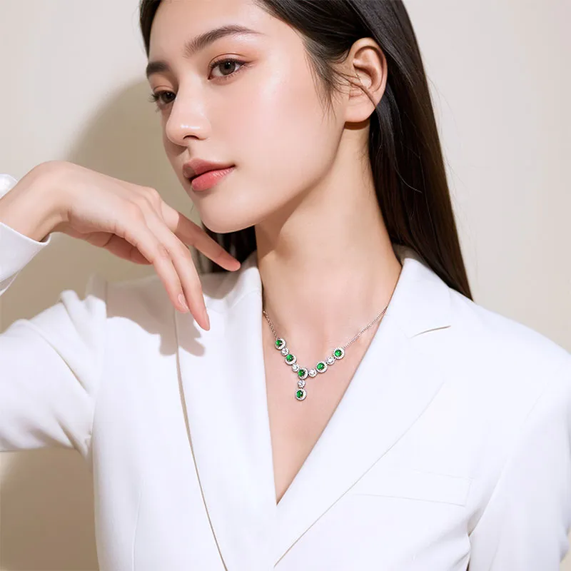 Phoenisess Ice Glutinous Jadeite Necklaces Women's-1