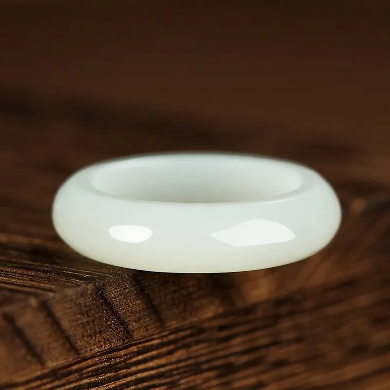 Phoenisess Hetian Jade Rings White Jade/Pale Greenish White Jade Women's-3