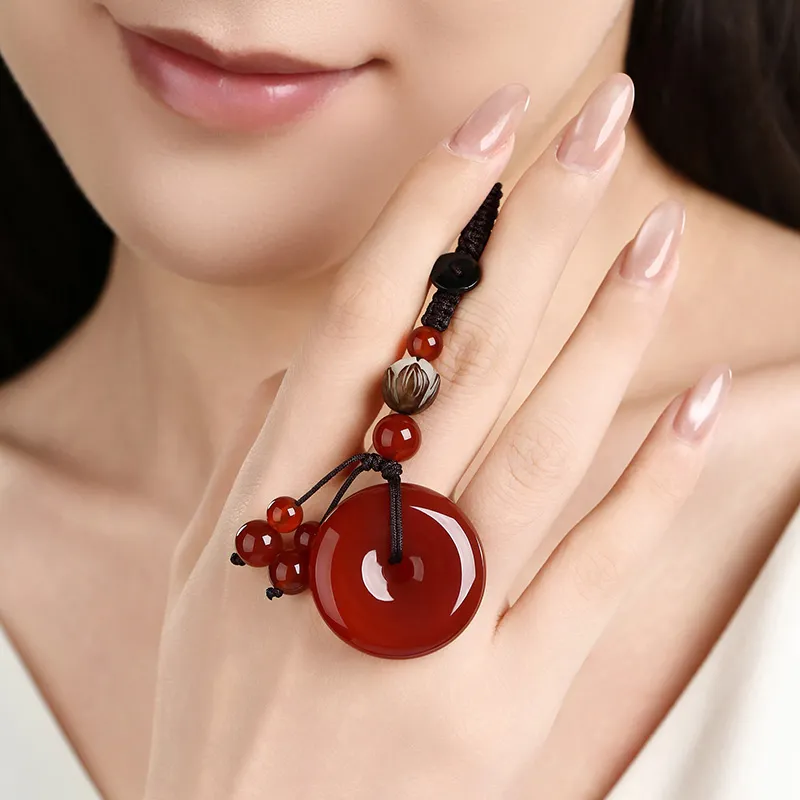 Phoenisess Agate Pendant Accessories Unisex-4