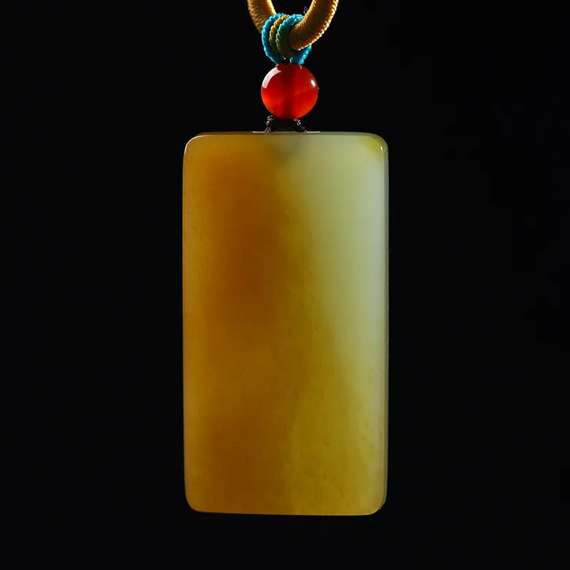 Phoenisess Hetian Jade Pendants Pale Greenish White Jade Unisex-6