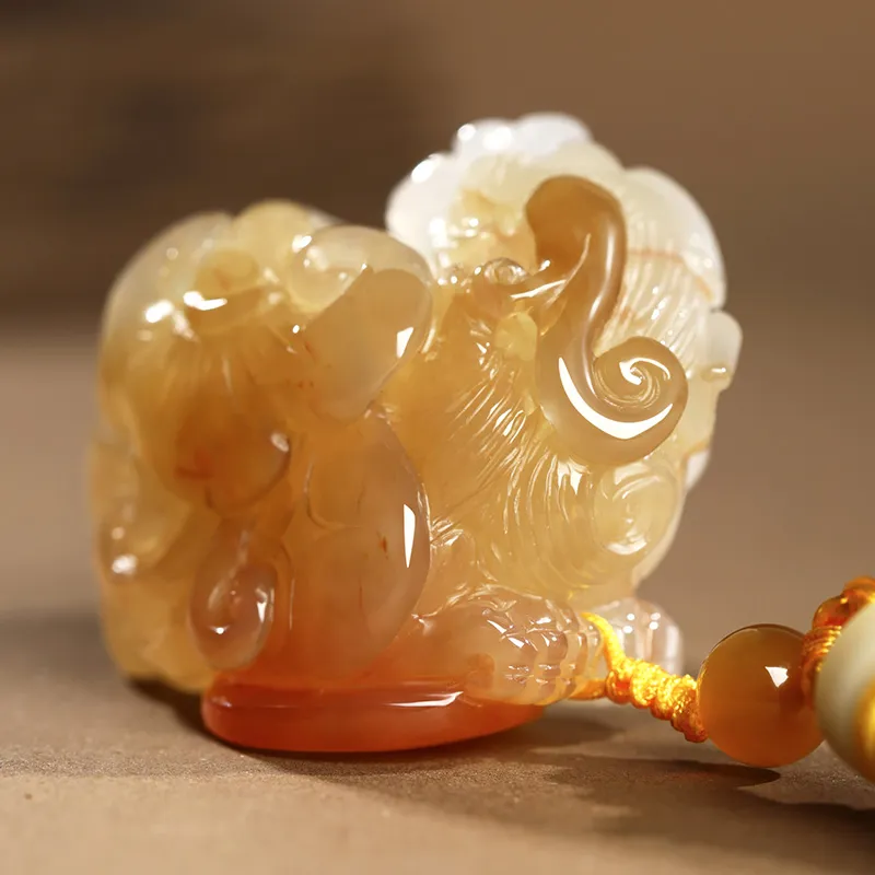 Phoenisess Chalcedony Jade Ornaments Unisex-5